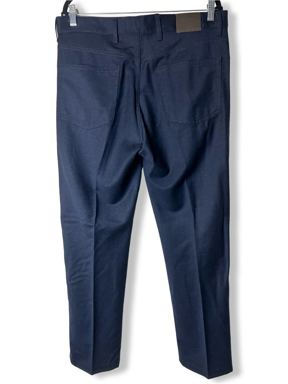 Ermenegildo Zegna Navy Blue Wool 5 Pocket Jean Cut Chinos Mens Sz 38